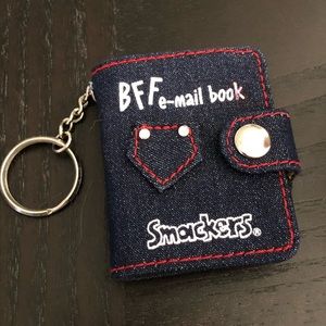 Smackers vintage BFF contact book keychain